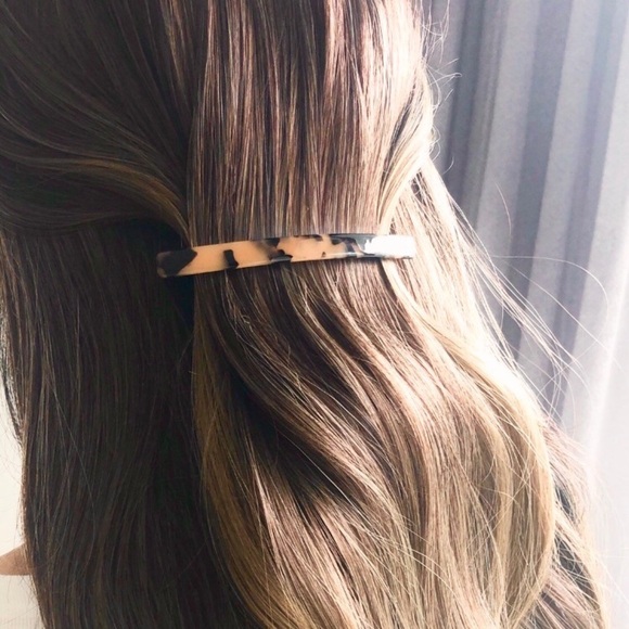 “Anna” Tortoise Shell Chic Hair Barrette Pin/Clip - Picture 2 of 6